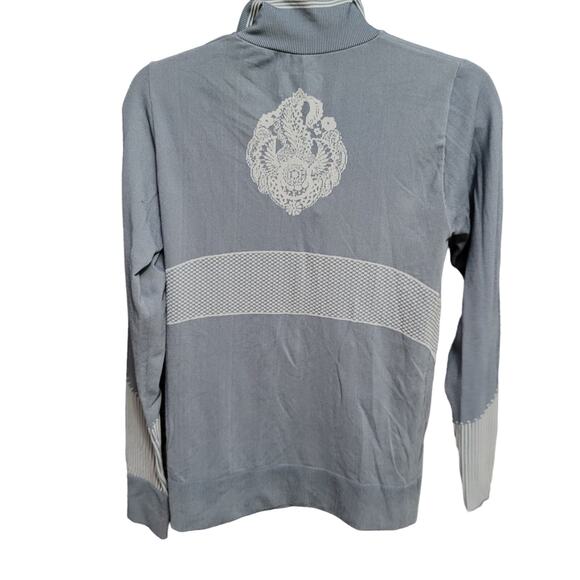 Athleta Size L Women's Gray Yoga Quarter Zip Pullover - Picture 2 of 3